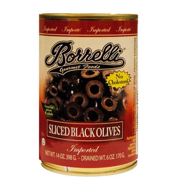 Borrelli Sliced Black Olives (6 oz) - Papaya Express